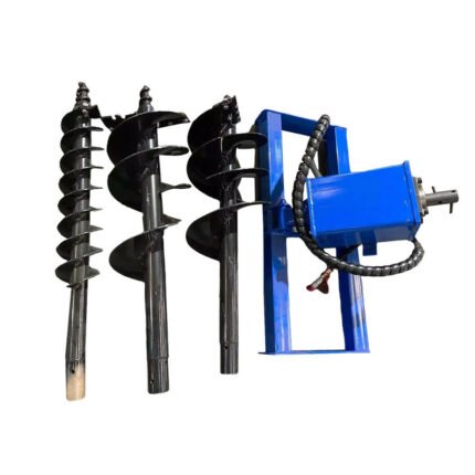 Skid Steer Hydraulic Auger with 3 bits(6", 12", 14" )|AGT-SSECAG-Y-BL