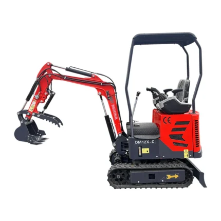 AGT DM12X-C – 1 Ton Mini Excavator with Pilot Control, Swing Boom & Hydraulic Thumb