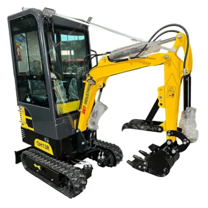 AGT QH13R – 1 Ton Mini Excavator with Enclosed Cab & 13.5HP Gasoline Engine